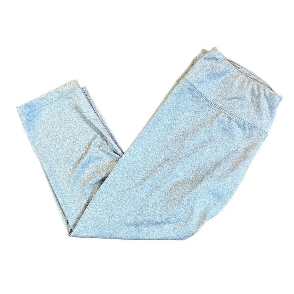 90 Degrees By Reflex Gray Cropped Leggings XL